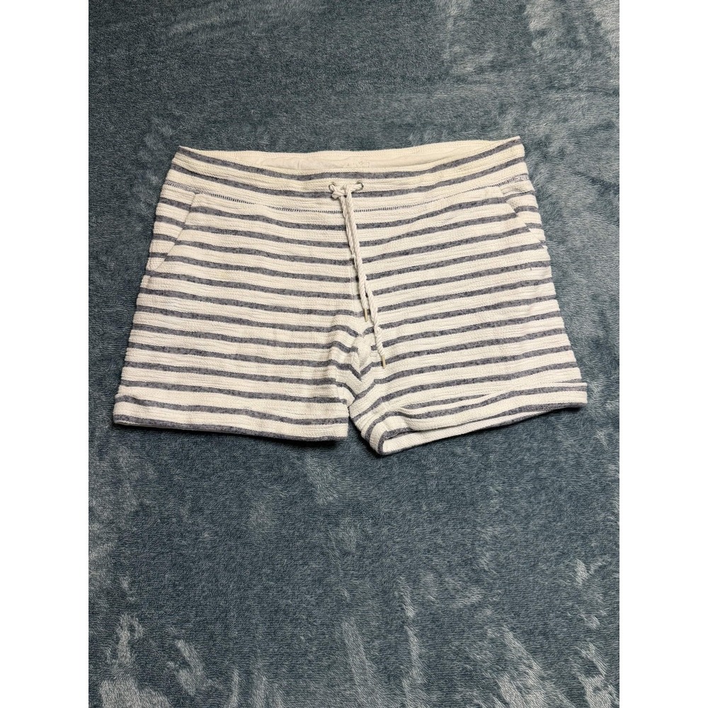 Calvin Klein Womens Lounge Shorts Size M White Blue Striped Drawstring Casual